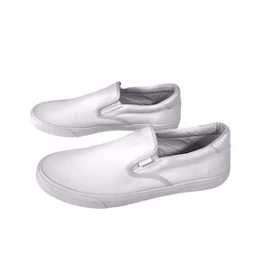 Lugz Clipper Loafers Sneakers Men's 13 Slip On Canvas White Casual Comfort Shoes